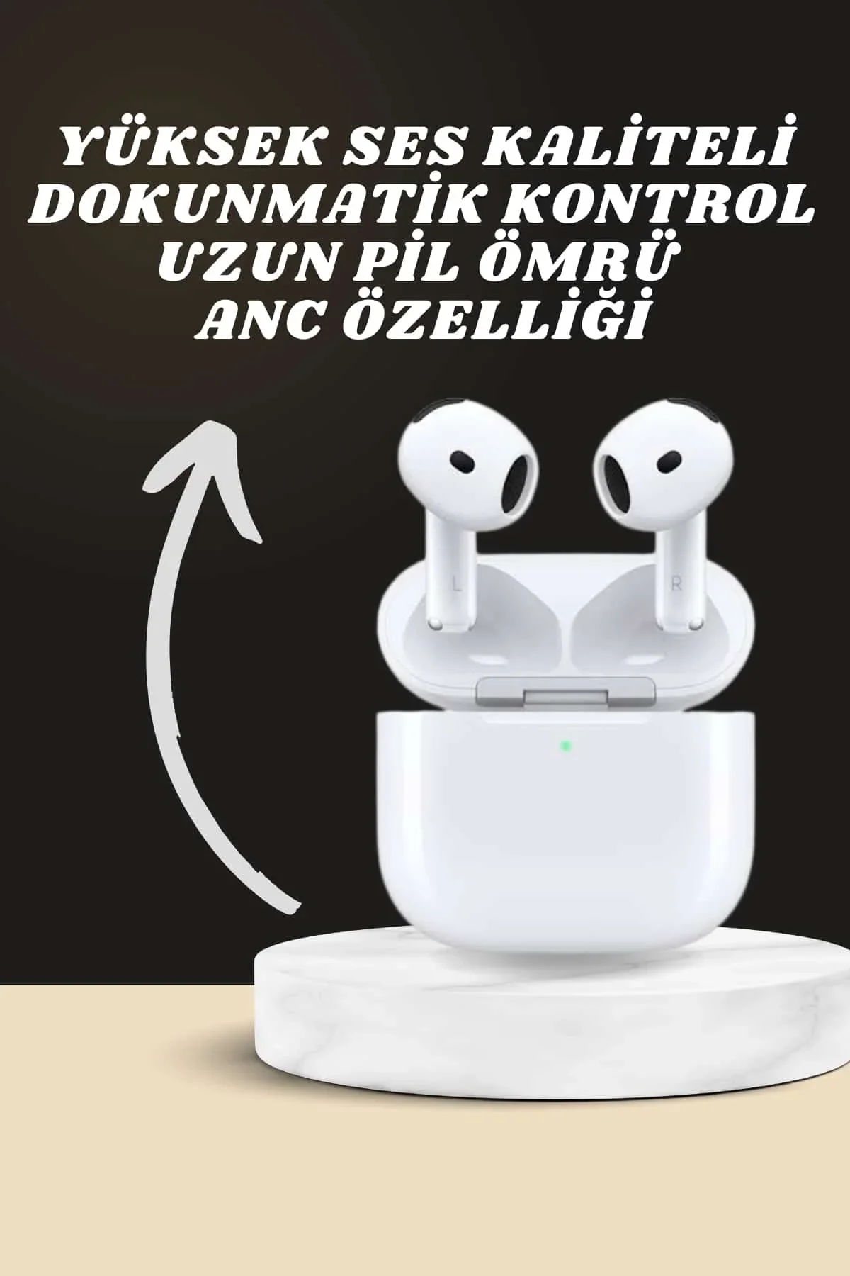 7 Kordonlu Akıllı Saat Ve 3.Nesil Kulaklık Dokunmatik Ekran Sesli Görüşme Yapabilen görsel 2