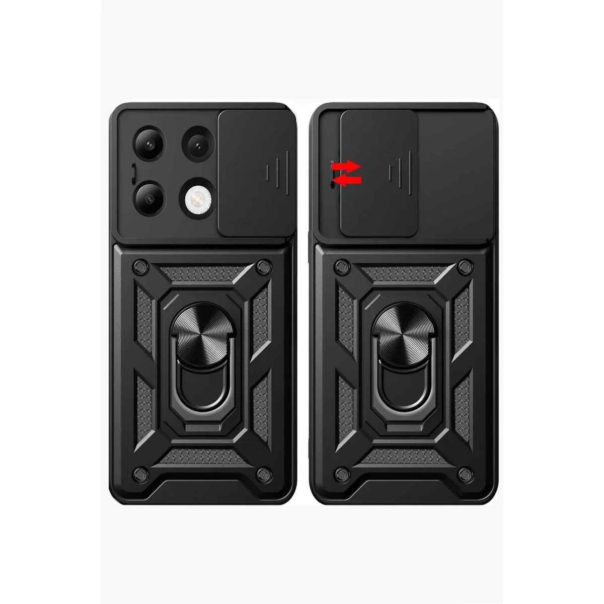 Xiaomi Redmi Note 13 4G Kılıf Pars Lens Yüzüklü Silikon - Yeşil görsel 3