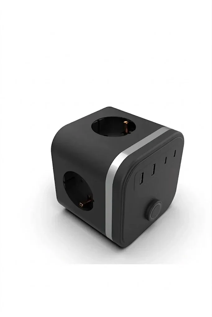 Termal Akım Korumalı Isıya Dayanıklı 3’lü Duvar Tipi Priz 2x Usb 2x Typce 3680 w görsel 3