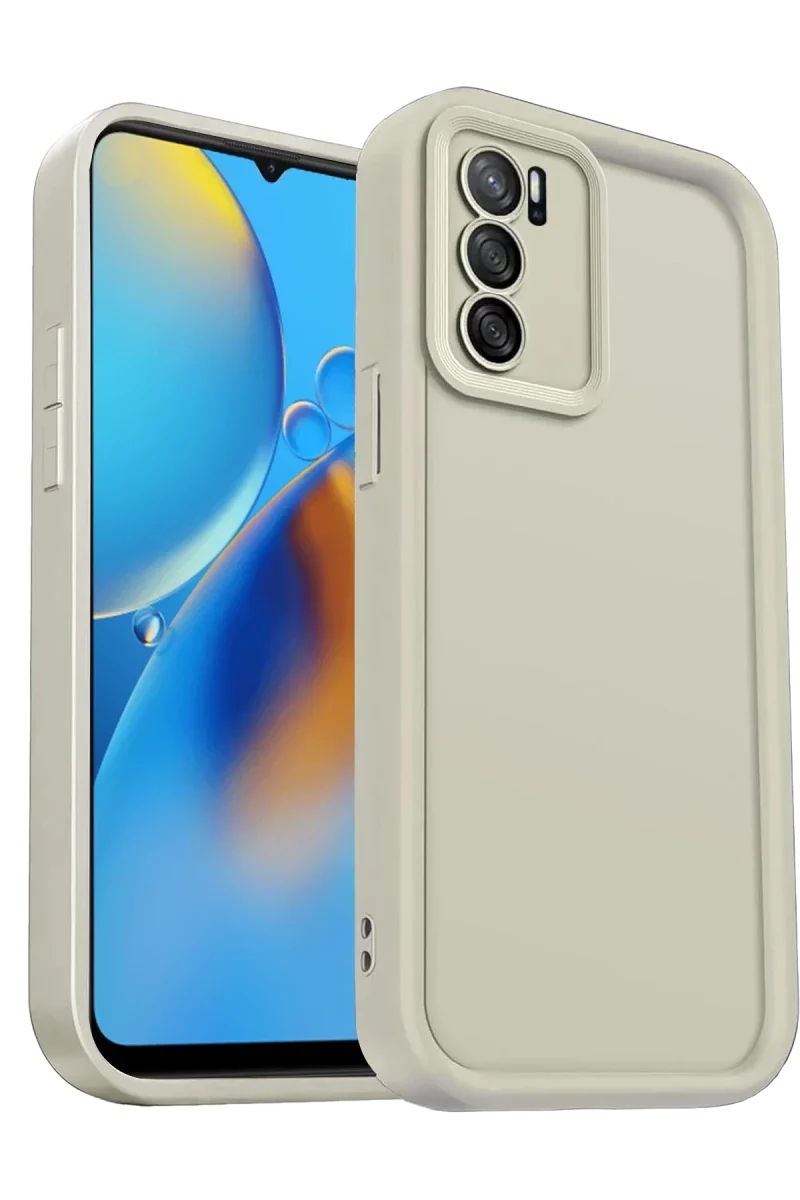 Oppo A16 Kılıf Viera Silikon - Krem