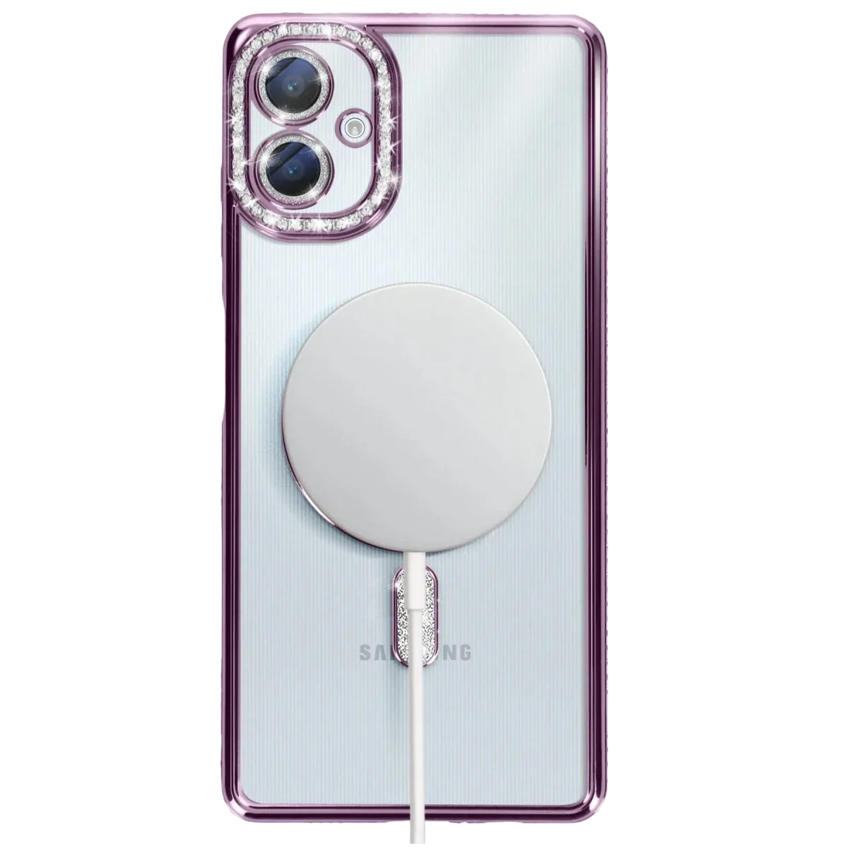 Samsung Galaxy A06 Joke Simli Magneticsafe Kılıf - Derin Mor görsel 5