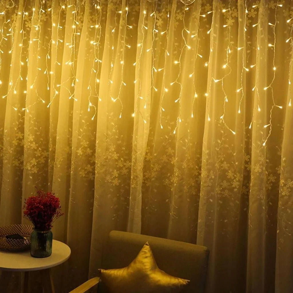8 Fonksiyonlu 16 Saçaklı Perde Led 3 x 1 (Günışığı) görsel 2
