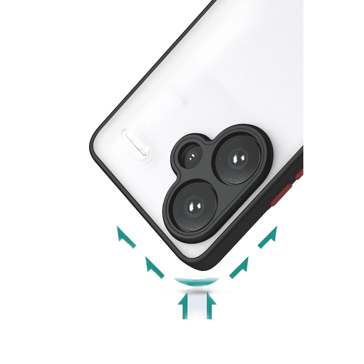 Xiaomi Redmi Note 13 Pro Plus Kılıf Montreal Silikon Kapak - Siyah görsel 3