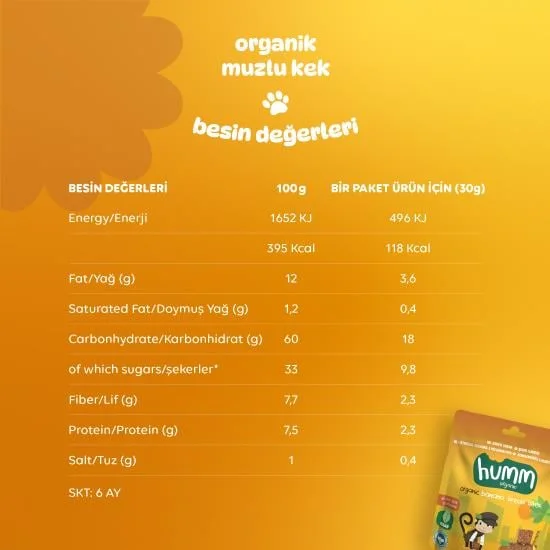 Organik Glutensiz Vegan Muzlu Kek 30 Gr görsel 5