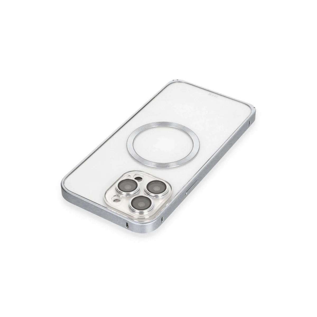 Joko Apple İphone 15 Pro Max Kılıf Metal Bumper Magneticsafe Kapak - Gri görsel 4