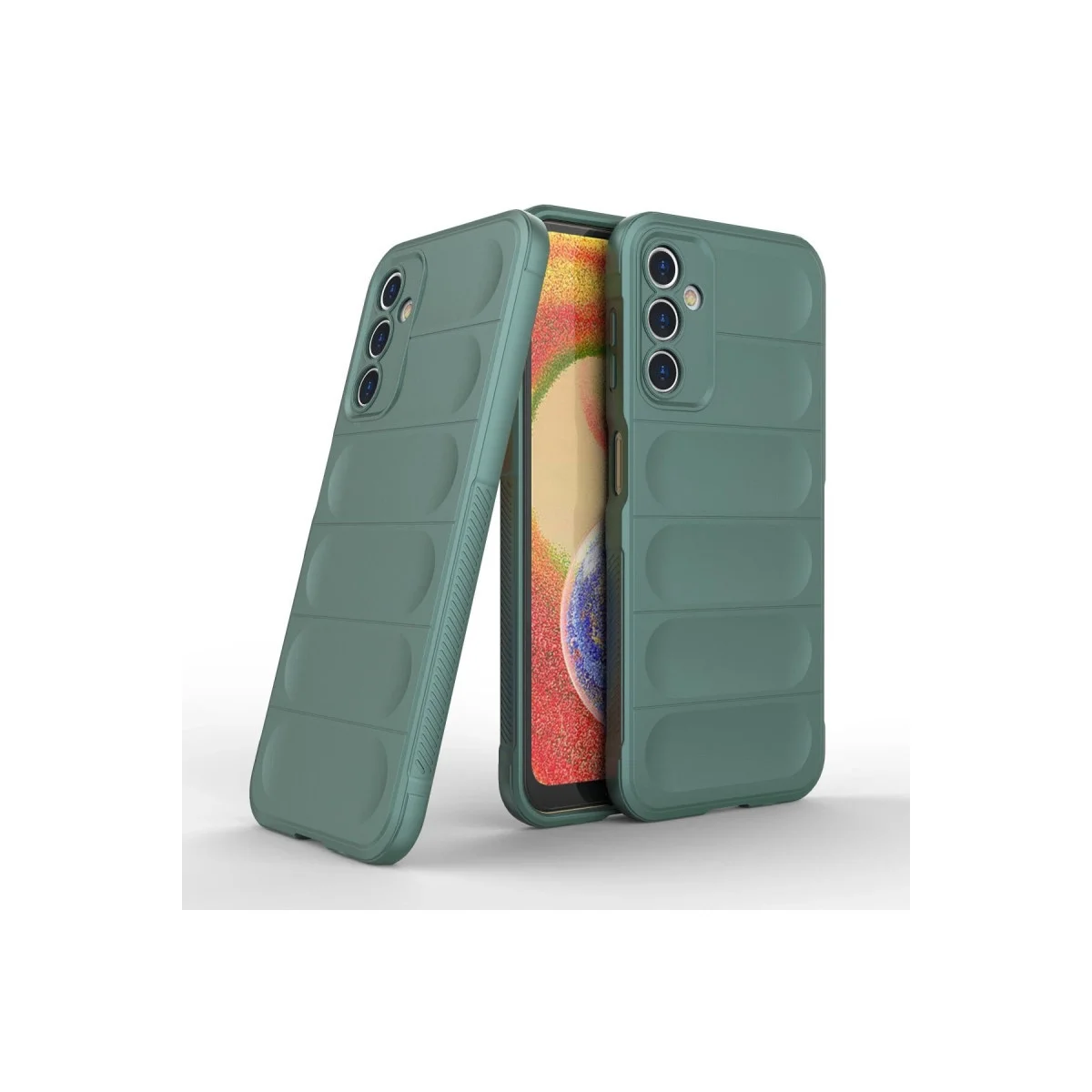 Samsung Galaxy A14 4g Kılıf Optimum Silikon - Koyu Yeşil görsel 2
