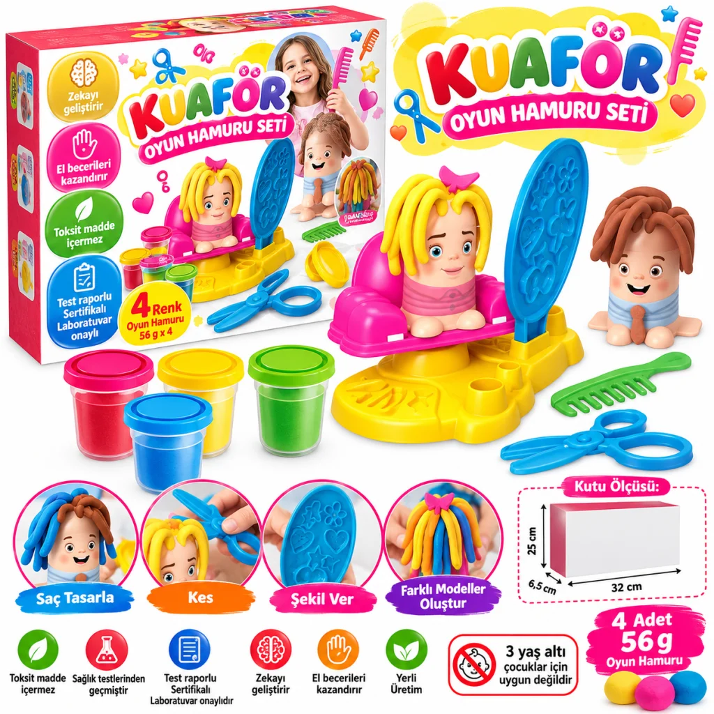 03458 Kuaför Oyun Hamur Set