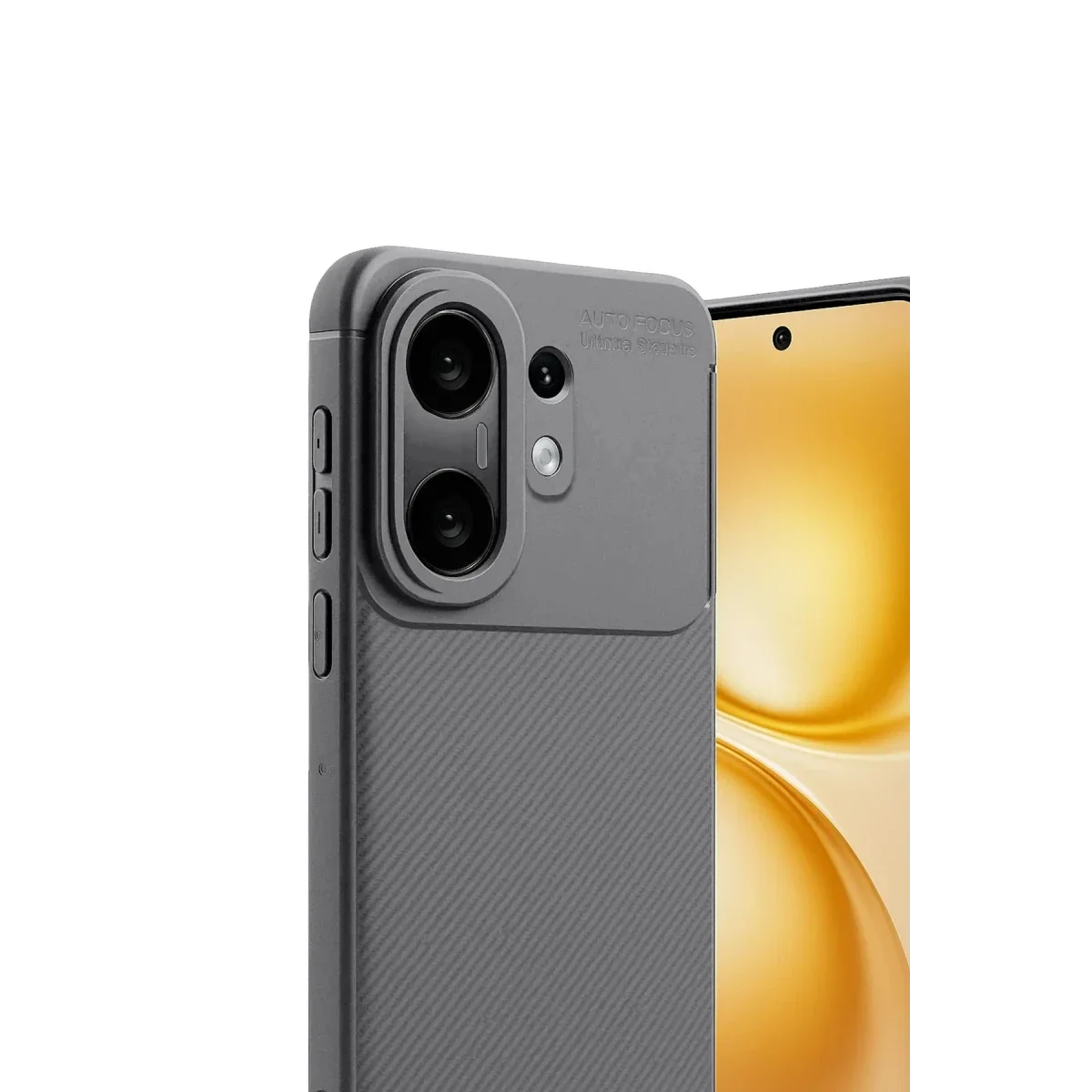 Vivo X200 FE Auto Focus Karbon Kapak -Gri görsel 3