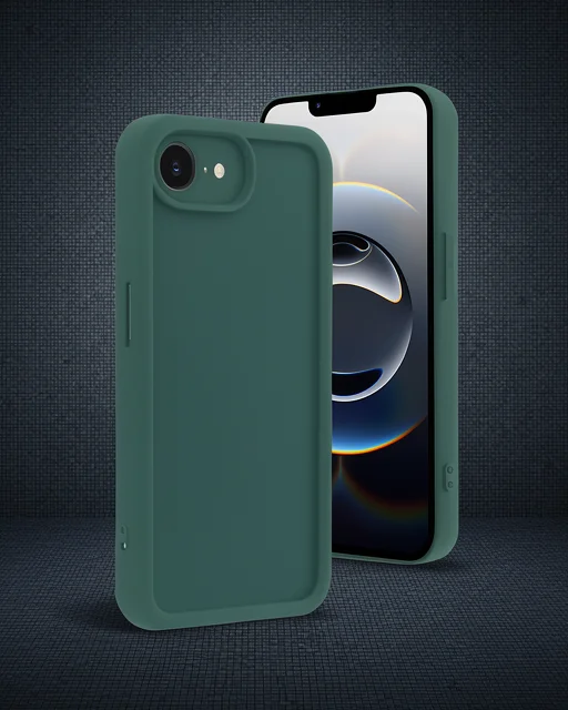 Apple İphone 16e Kılıf Viera Silikon - Koyu Yeşil