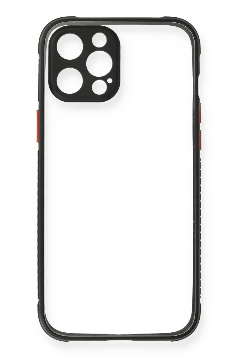 Apple iPhone 12 Pro Kılıf a Şeffaf Silikon - Siyah görsel 2