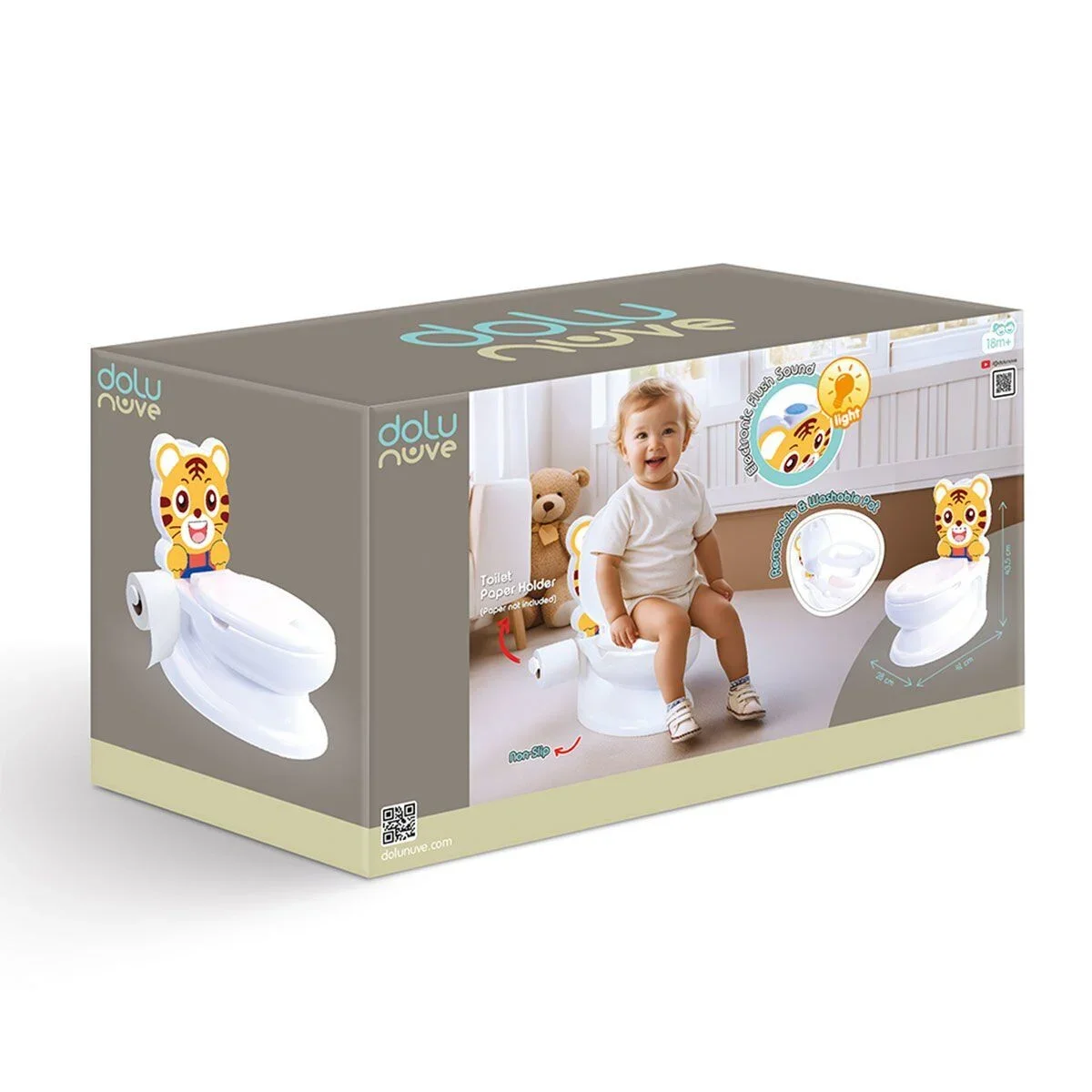 7239 Kaplan Eğitici Klozet -Dolu Oyuncak görsel 2