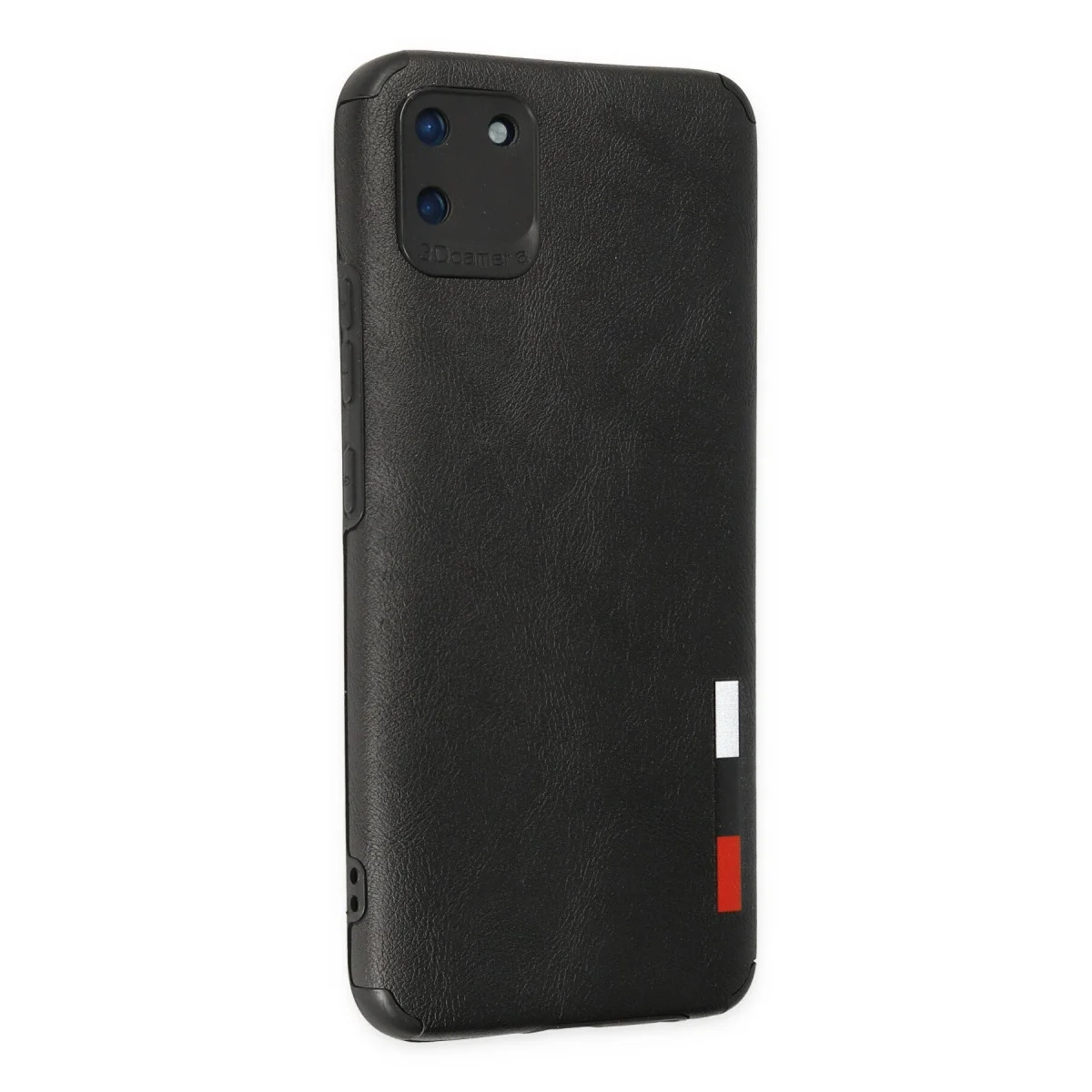 Realme C11 Kılıf Loop Deri Silikon - Siyah görsel 2