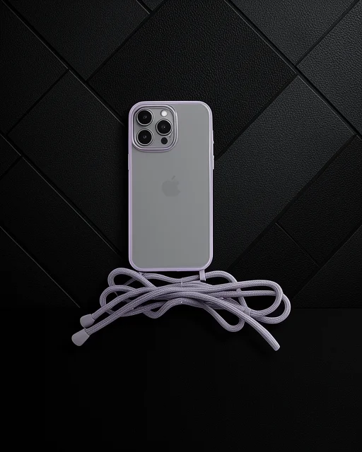 Apple İphone 14 Pro Kılıf Divo Lazer Askılı Magsafe Kapak - Lila
