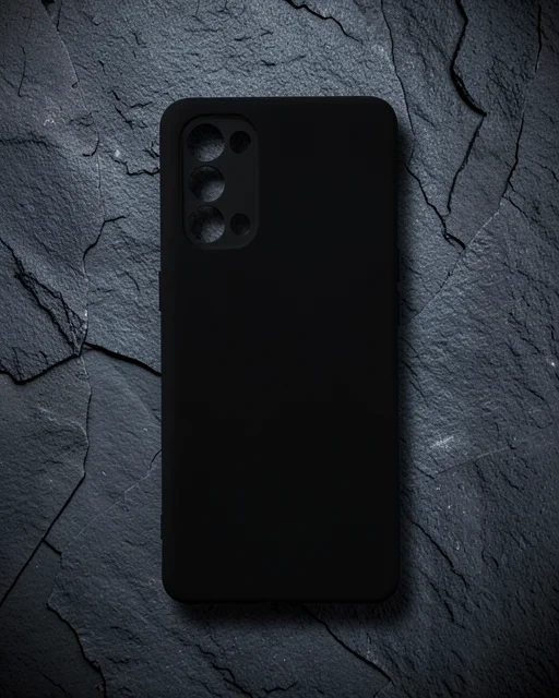 Oppo Reno 5 Pro Kılıf Nano İçi Kadife Silikon - Siyah