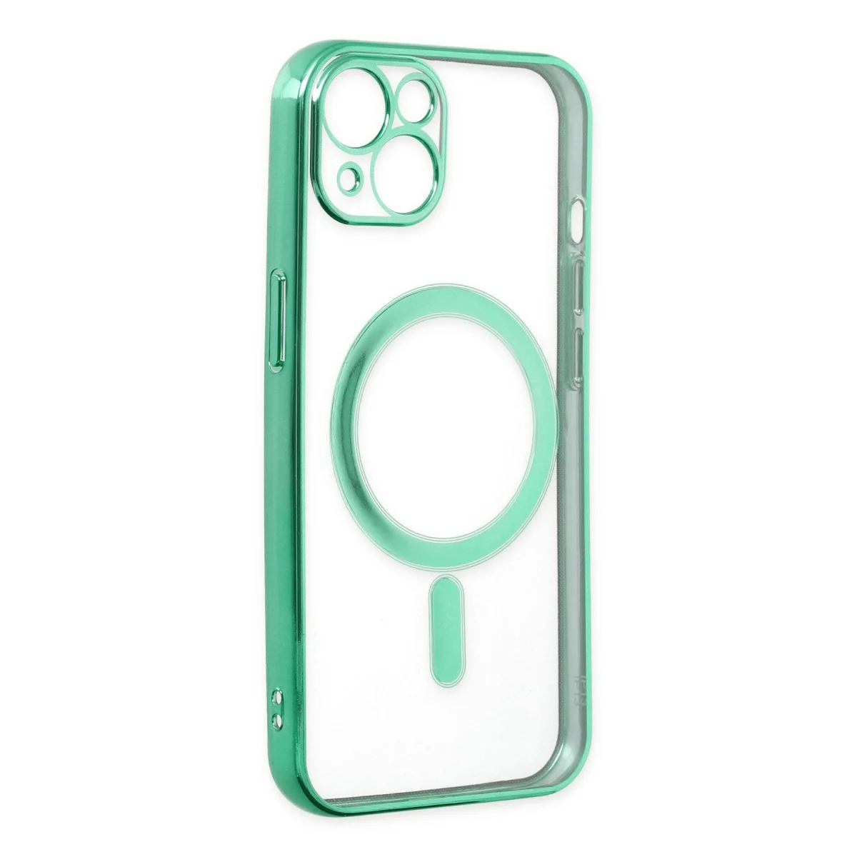 Apple İphone 14 Plus Kılıf Magneticsafe Lazer Silikon - Haki Yeşil görsel 4