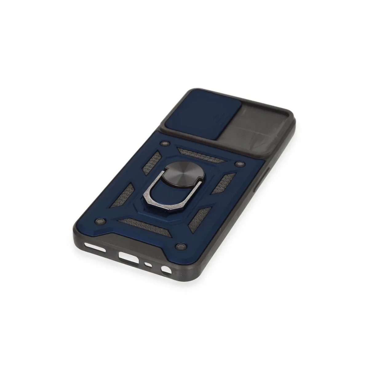 Realme C35 Kılıf Pars Lens Yüzüklü Silikon - Lacivert görsel 5
