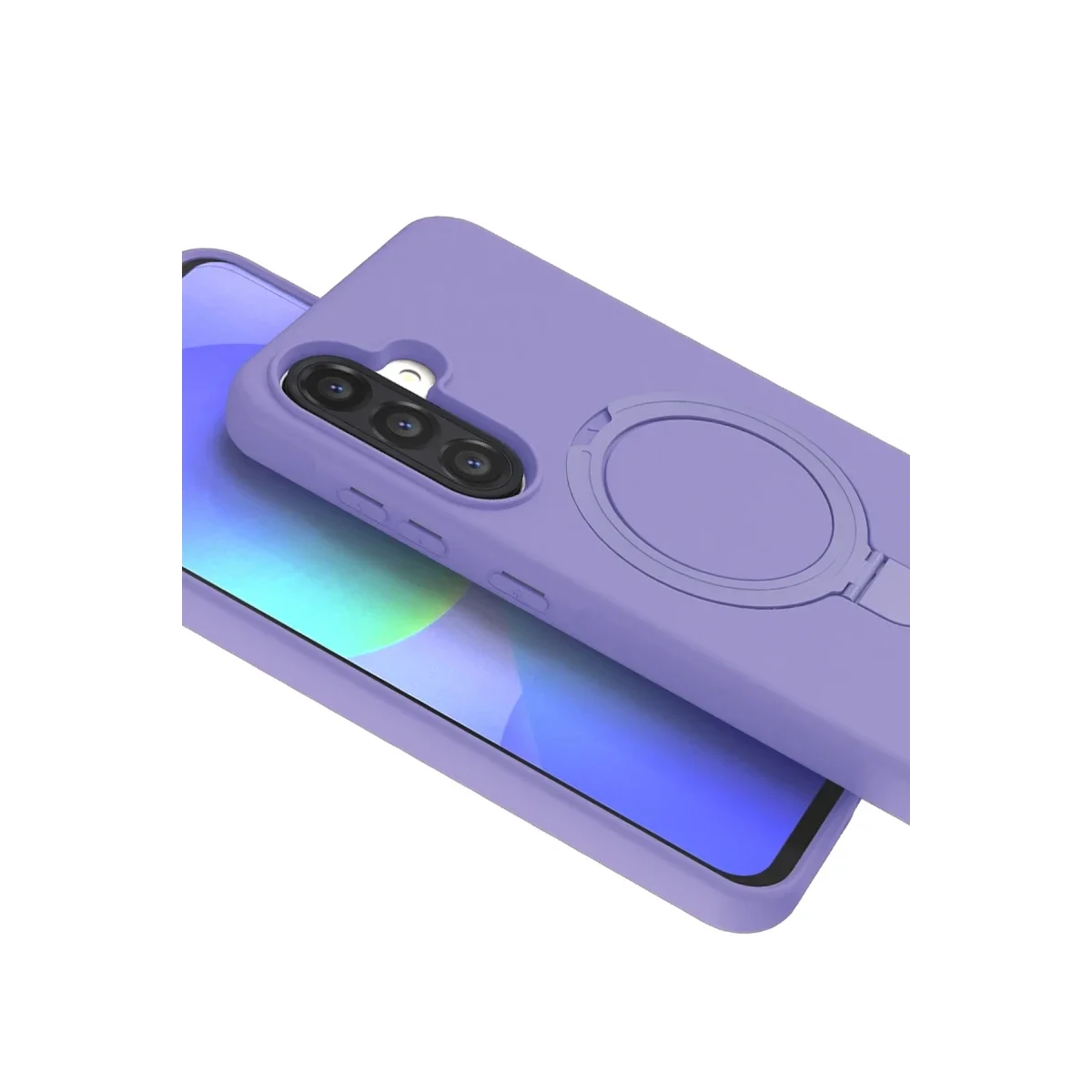 Samsung Galaxy A56 Regal Magsafe Standlı Kapak - Lila görsel 2