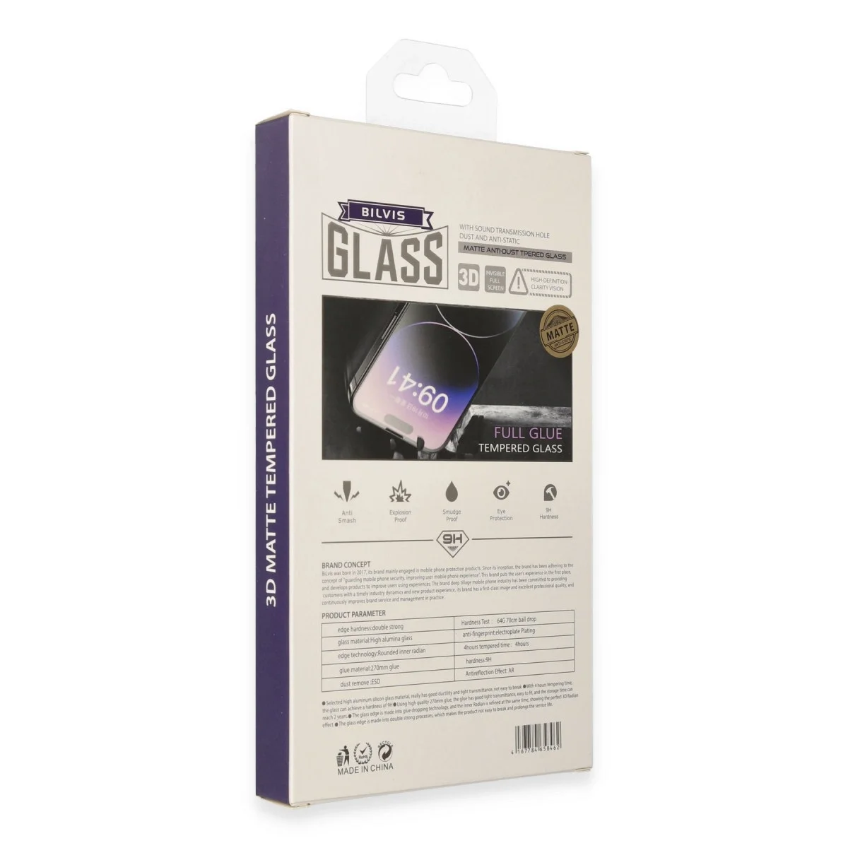 Apple İphone 15 Pro Bilvis 3d Mat Cam Ekran Koruyucu görsel 2