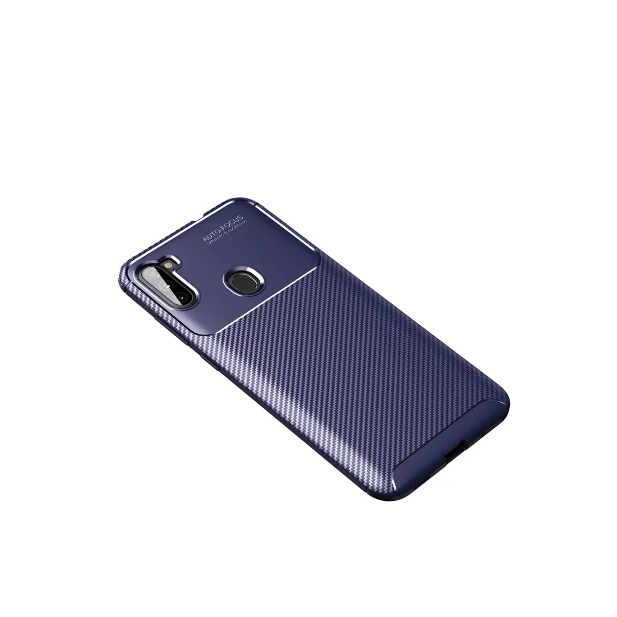 Samsung Galaxy A11 Kılıf Auto Focus Karbon Kapak - Lacivert görsel 2