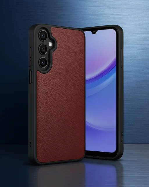 Samsung Galaxy M15 Kılıf Aras Deri Kapak - Bordo