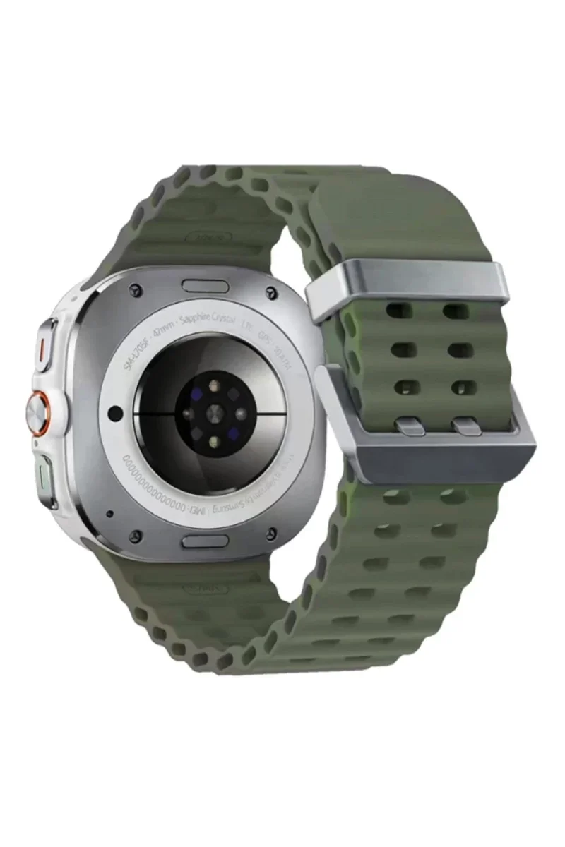 Watch 7 Ultra KR417 Rug Silikon Kordon - Koyu Yeşil