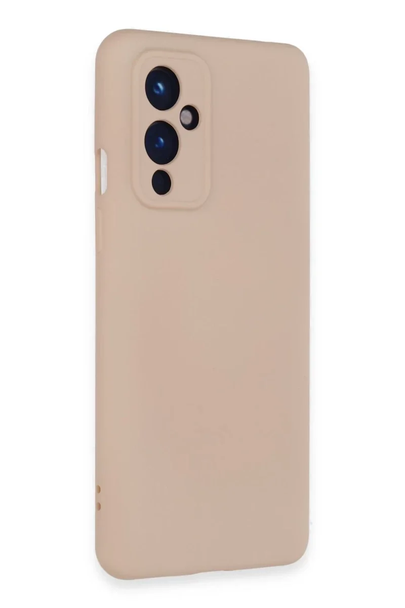 One Plus 9 Kılıf Nano içi Kadife Silikon - Pudra görsel 2