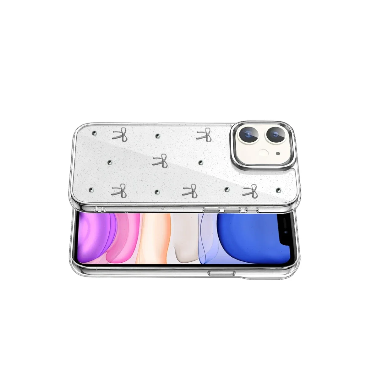 Apple iPhone 12 Fiyonk Desenli Kapak - Desen 5 görsel 3