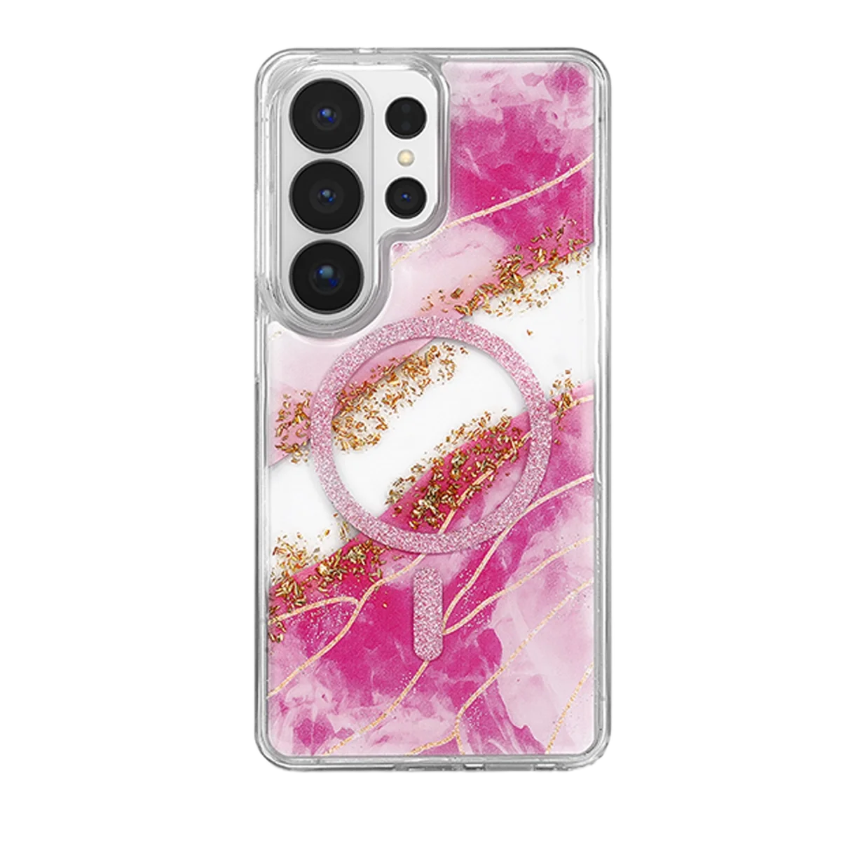 Onegif Samsung Galaxy S26 Ultra Lotus Simli Magsafe Kapak - Pembe görsel 3