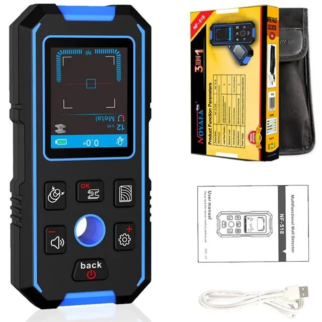 Noyafa NF-518 Dijital 3in1 Duvar Tarayıcı Lazer Metre Dedektör Seviye Ölçüm Cihazı görsel 3