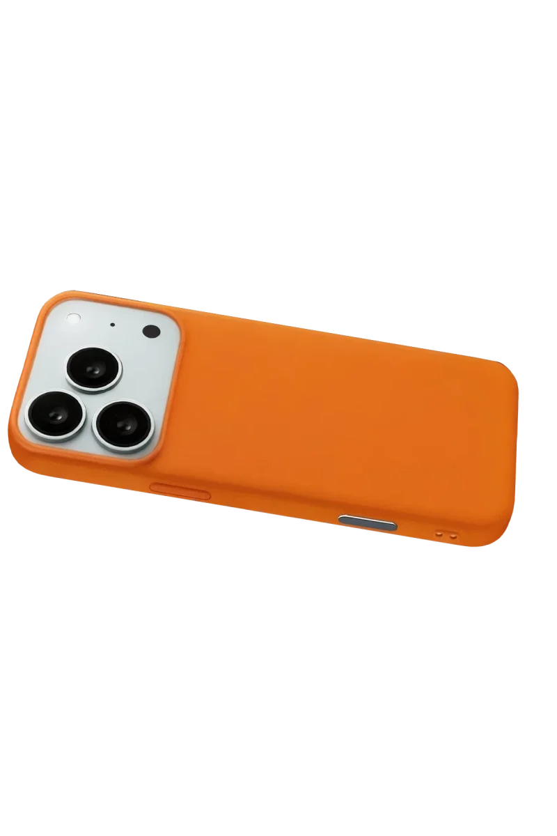 Apple iPhone 17 Pro Max Nano içi Kadife Silikon - Turuncu görsel 3