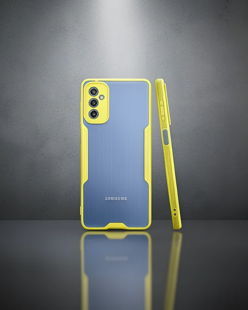 Samsung Galaxy M52 5g Kılıf Platin Silikon - Sarı
