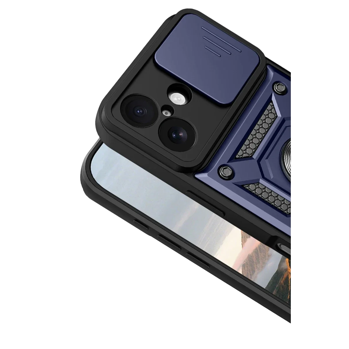 Apple iPhone 17 Pars Lens Yüzüklü Silikon - Lacivert görsel 3