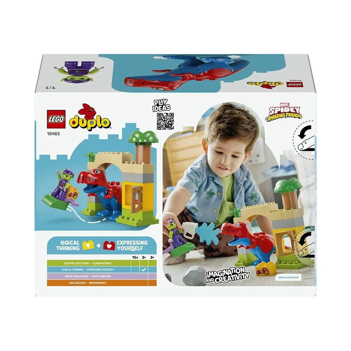 10463 Lego Duplo Dinozor Spidey-Rex, Yeşil Gobline Karşı 25 parça +2 yaş görsel 3