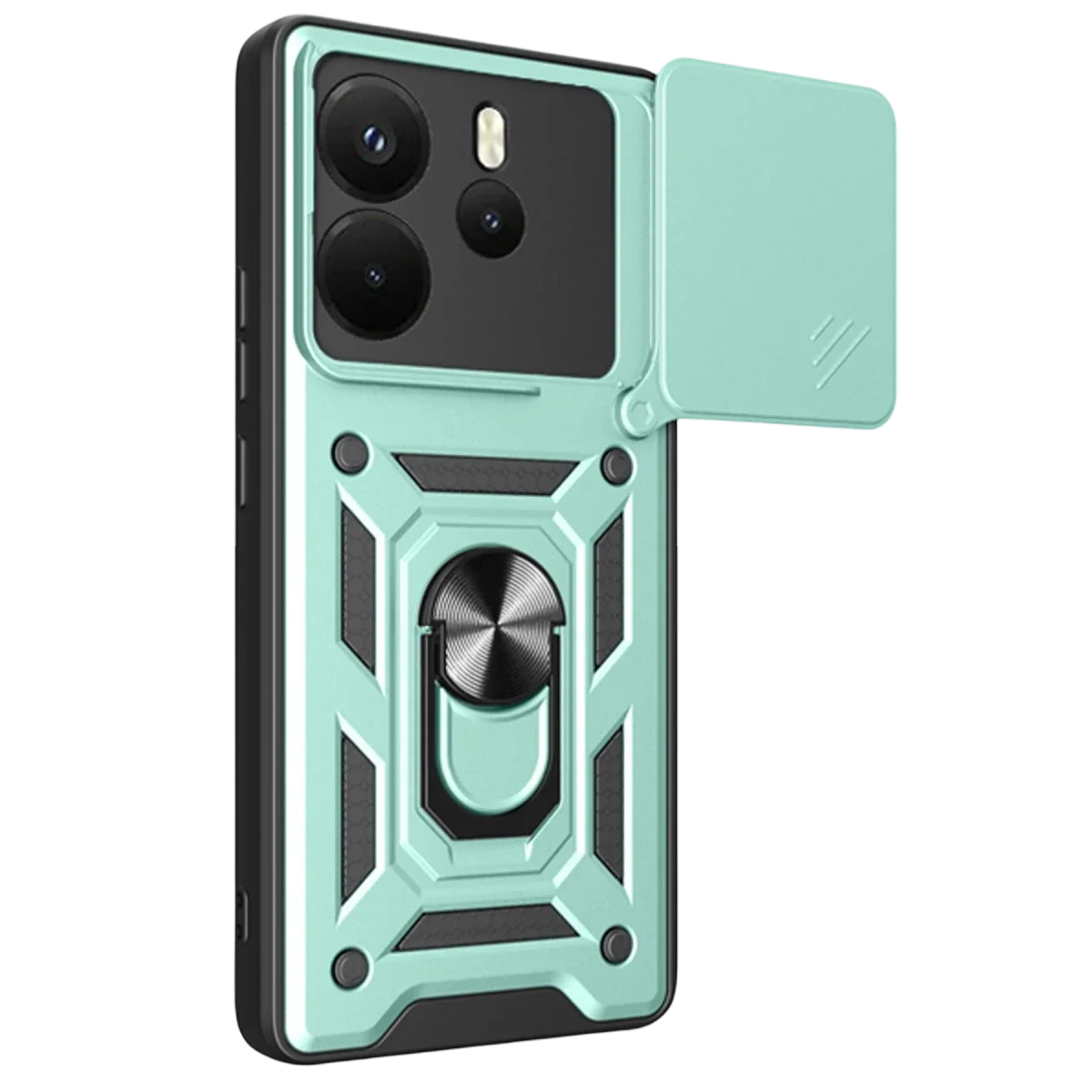 Xiaomi Redmi Note 14 4G Pars Lens Yüzüklü Silikon - Yeşil görsel 4