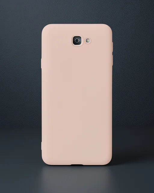 Samsung Galaxy J7 Prime Kılıf Nano İçi Kadife Silikon - Pudra