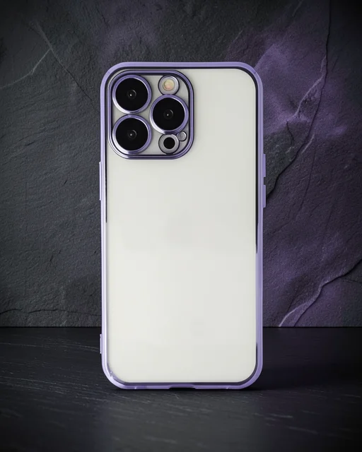 Apple İphone 14 Pro Kılıf Razer Lensli Silikon - Mor