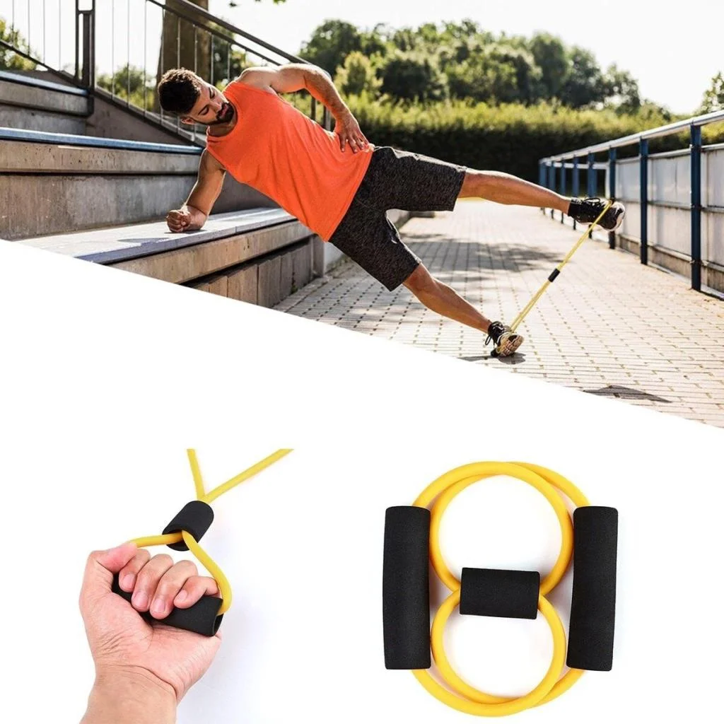 8 Şeklinde Direnç Bandı Yoga Plates Ve Vücut Geliştirme Egzersiz Bandı (adet fiyatıdır) görsel 5