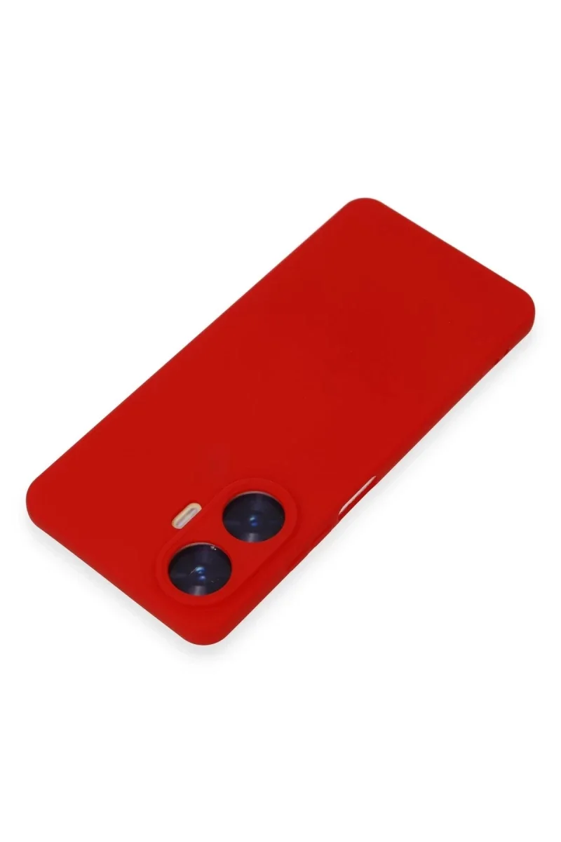 Realme C55 Kılıf Nano içi Kadife Silikon - Kırmızı görsel 2