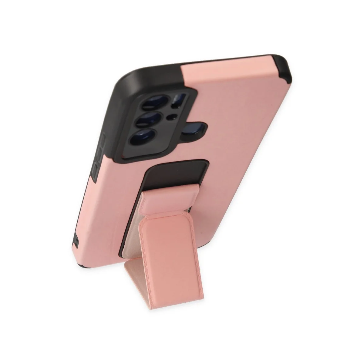 Tecno Pova Neo Kılıf Mega Standlı Silikon - Pudra görsel 2