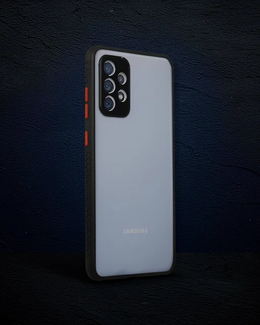 Samsung Galaxy A72 Kılıf Miami Şeffaf Silikon - Siyah