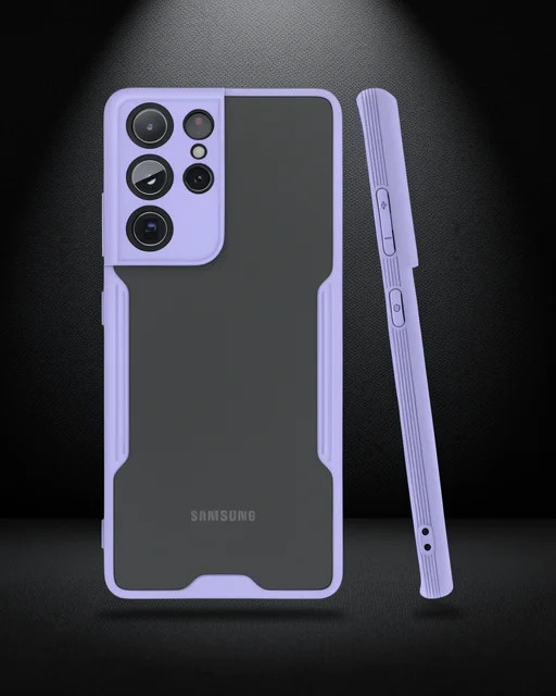 Samsung Galaxy S21 Ultra Kılıf Platin Silikon - Lila