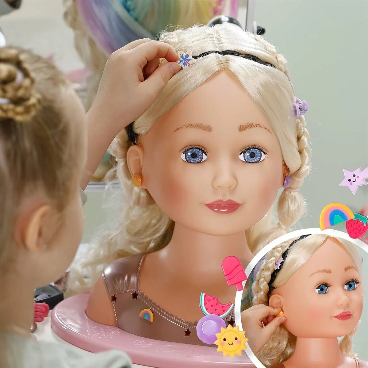 839379 Baby Born Gökkuşağı Saç Tasarım Seti görsel 2