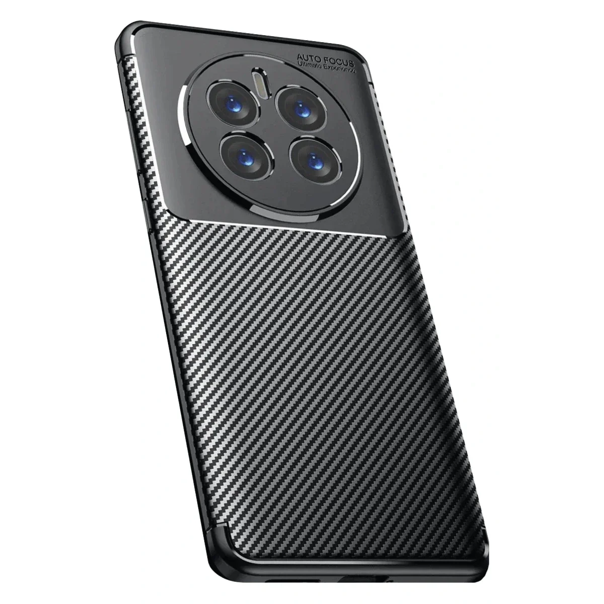 Realme 12 Pro Plus Kılıf Auto Focus Karbon Kapak - Siyah