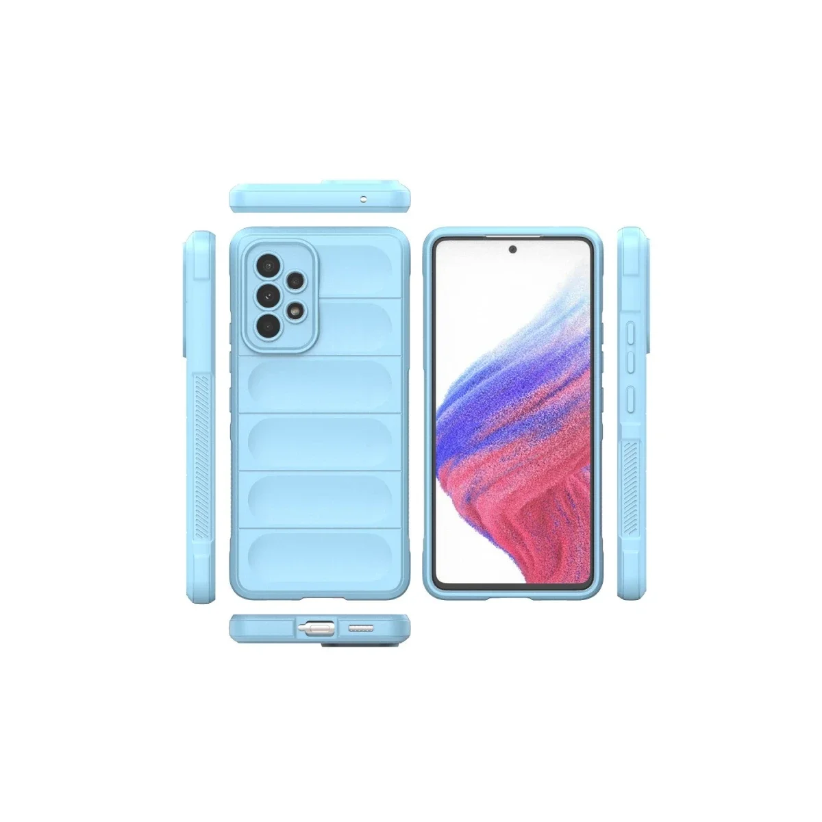 Samsung Galaxy A73 5G Kılıf Optimum Silikon - Sky Blue görsel 3