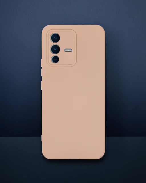 Vivo V23 5g Kılıf Nano İçi Kadife Silikon - Pudra