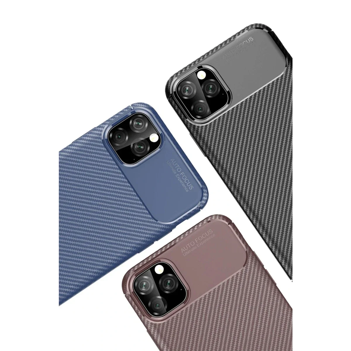 Apple iPhone 11 Pro Max Kılıf Auto Focus Karbon Kapak - Siyah görsel 4