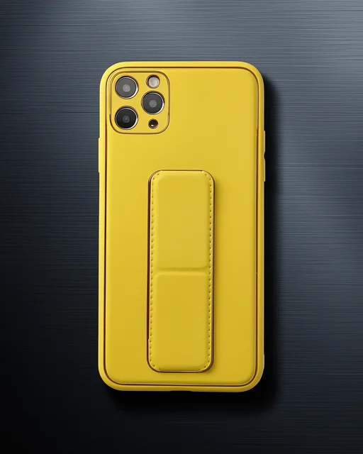 Apple İphone 11 Pro Max Kılıf Coco Deri Standlı Kapak - Sarı