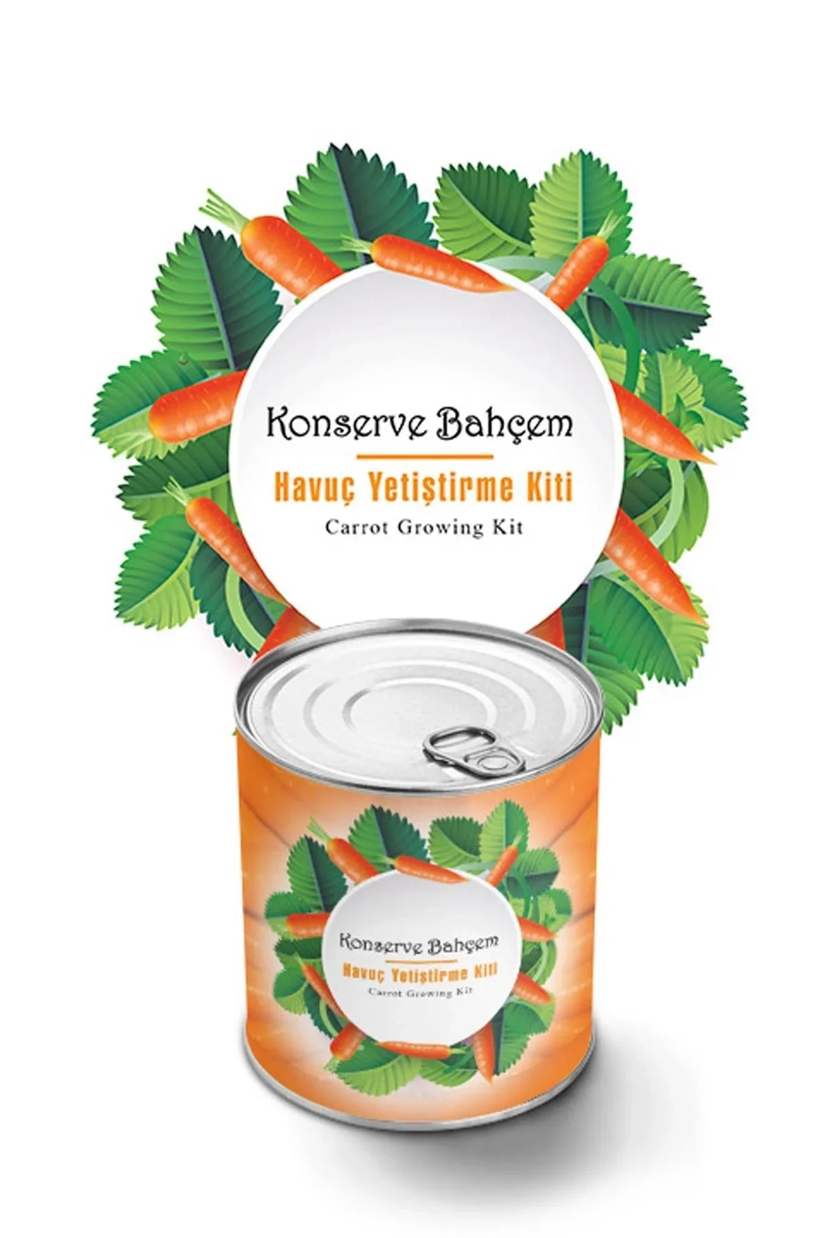 Konserve Bahçem Evde Konservede Havuç Yetiştirme Büyütme Kiti görsel 2