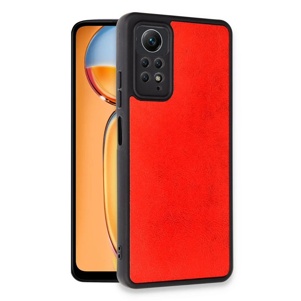 Xiaomi Redmi Note 12 Pro 4g Kılıf Aras Deri Kapak - Kırmızı görsel 2