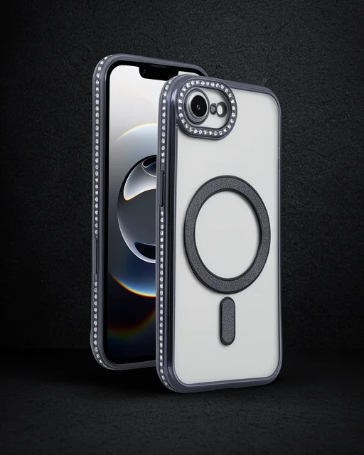 Apple İphone 16e Joke Simli Magneticsafe Kılıf - Siyah